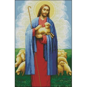 Канва с рисунком НОВА СЛОБОДА арт.МАХ.020 А3 Добрый Пастырь