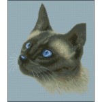 Канва с рисунком НОВА СЛОБОДА арт.ММ2021 Сиамская кошка DMC 28х33см