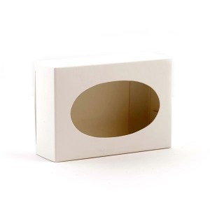 Коробка белая с окошком арт.ШЕ16473 (картон)