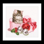 Набор для вышивания арт.Gouverneur-731 Рождественский котенок 31х30 см