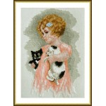 Набор для вышивания арт.ВЫШ -М-01 Девочка,котенок и щенок 15х22 см