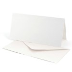 Набор заготовок для открыток арт.SCB 2120191, 5 шт 105х210 мм (с конвертами) металлик белый