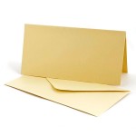 Набор заготовок для открыток арт.SCB 2120192, 5 шт 105х210 мм (с конвертами) металлик золото
