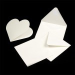 Открытки-сердечки с конвертами Creativ арт.23760 (23761)цв.белесый 12,5*12,5 см уп.10 шт
