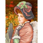 Рисунок на ткани АНГЕЛIКА арт. А526 Девушка в шляпке 30х40