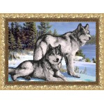 Рисунок на ткани арт. VKA3029 Волки 27х40 см
