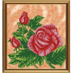 Рисунок на ткани бисер НОВА СЛОБОДА арт.МАХ.БИС 4071 Красная роза