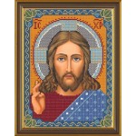 Рисунок на ткани бисер НОВА СЛОБОДА арт.МАХ.БИС-А4-9001 Христос Спаситель 19x25 см