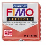 FIMO Effect Transparent Red полимерная глина, запекаемая в печке, уп. 56 гр. цвет: полупрозрачный красный 8020-204