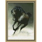 Набор для вышивания Юнона арт.0113 Черный конь 22,5х32см