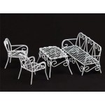 Набор мебели арт. SCB27007 металл белые столик 2 стульчика, диванчик