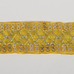 Тесьма с пайетками TBY арт.TH216 шир.25мм цв.16 желтый уп.18,28м