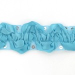 Тесьма с пайетками TBY арт.TH463-1 шир.25мм цв.20 голубой уп.18,28м