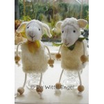 WIT.A51500 Набор для изготовления вальдорфской игрушки DE WITTE ENGEL Две овечки h=16см